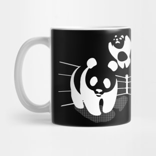 Wrestling Pandas Dark Mug